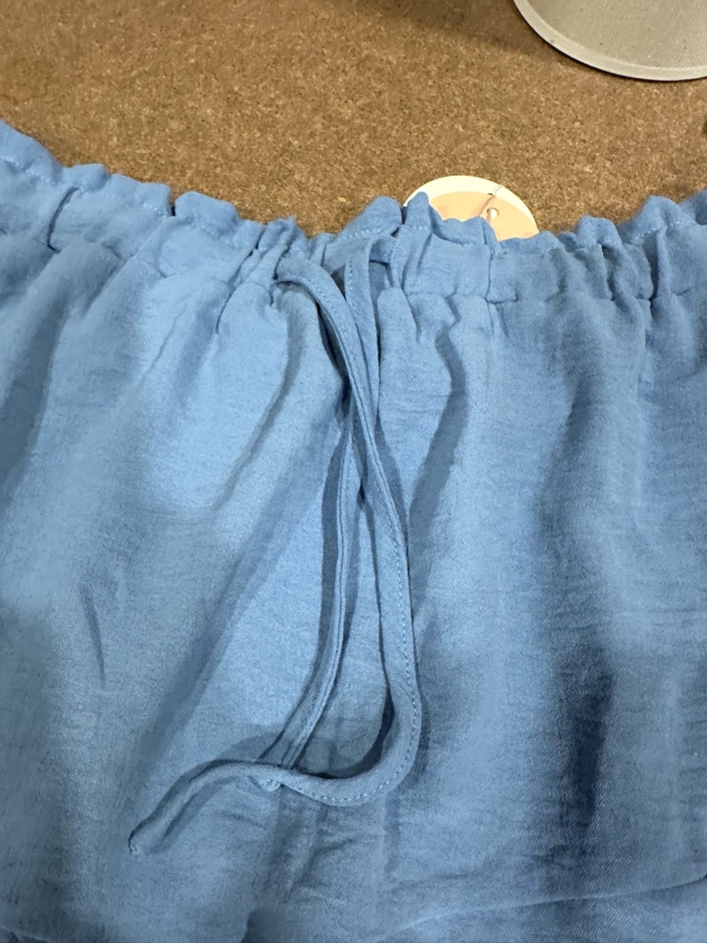 Light Blue Ruffled Mini Skort - Picture 4 of 6